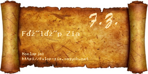 Fülöp Zia névjegykártya